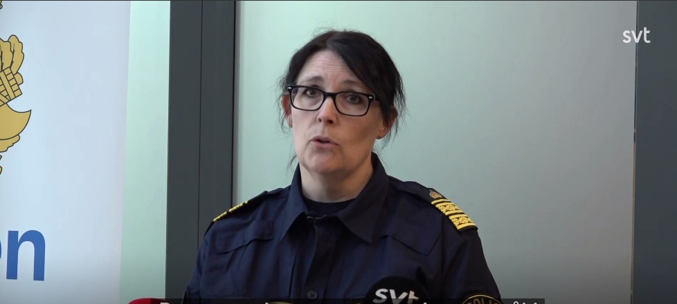 Petra Stenkula, polisområdeschef i Malmö, blir ”ledsen” över den gängrelaterade brottsligheten. Stillbild: SVT